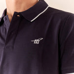 Polo Uomo manica corta in cotone piquet con ricamo. P626122 BLU Henry Cotton's Uomo 