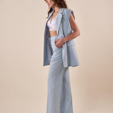 Pantalone donna vita alta tasca america con zip e gancio invisibile. PA002444 POLVERE ARTIGLI 