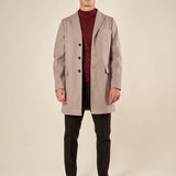 Cappotto Uomo Baronetto in tessuto spigato. CP11H FANGO HAMAKI-HO 