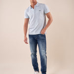 Polo manica corta cotone elasticizzato. DM1881 SKY BLUE DATCH 