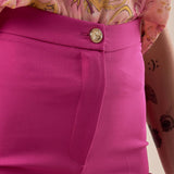 Pantalone a zampa vita alta donna. PA000840 GERANIO ARTIGLI 