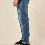 Jeans Uomo Slim Fit 5 tasche lavaggio medio Stretch. DM9647 MEDIUM BLUE DATCH 