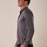 Camicia manica lunga micro piquet uomo. OC1S2S5C35 NERO OVER-D 