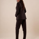 Pantalone donna vita alta con cintura e pences PA000763 NERO ARTIGLI 