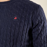 Maglia Uomo Invernale a Trecce in Misto Acrilico. Calore, Stile e Comfort per la Stagione Fredda. M431718 BLU BEVERLY HILLS POLO CLUB 
