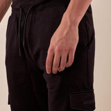 Pantalone lungo in felpa da uomo con tascone laterale. DM9204 NERO DATCH 