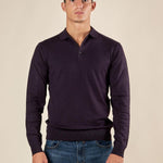 Polo uomo manica lunga in misto viscosa Eleganza casual e comfort naturale. CON/3020900 NAVY CONFAB 