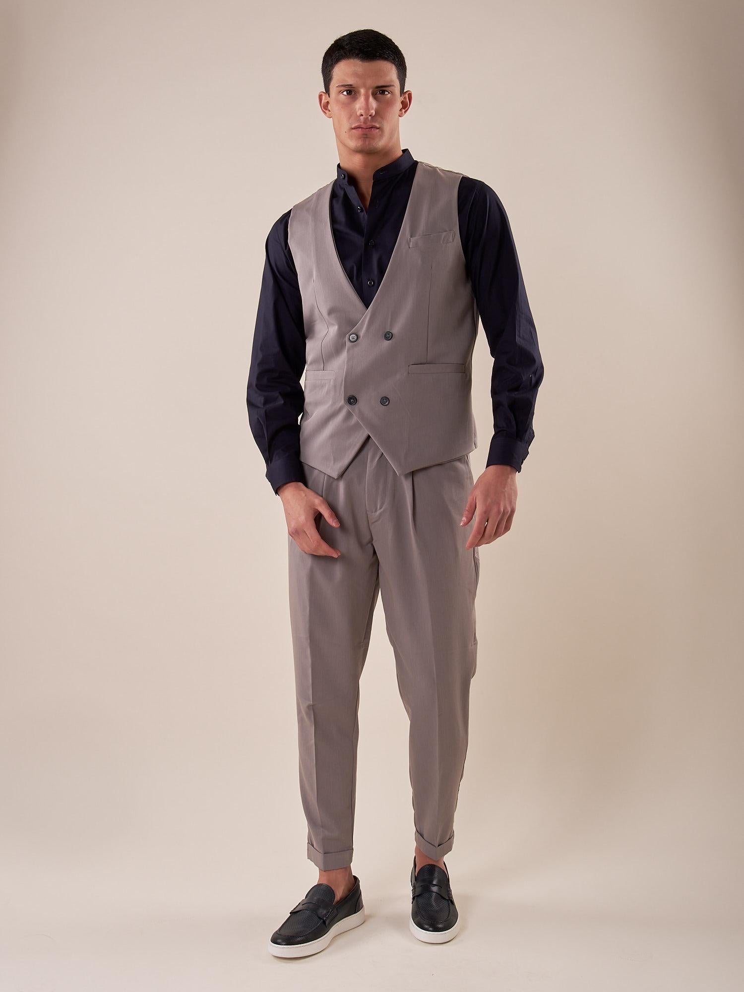 Gilet doppio petto uomo. GPE508 GRIGIO BLACKSUNDAY 