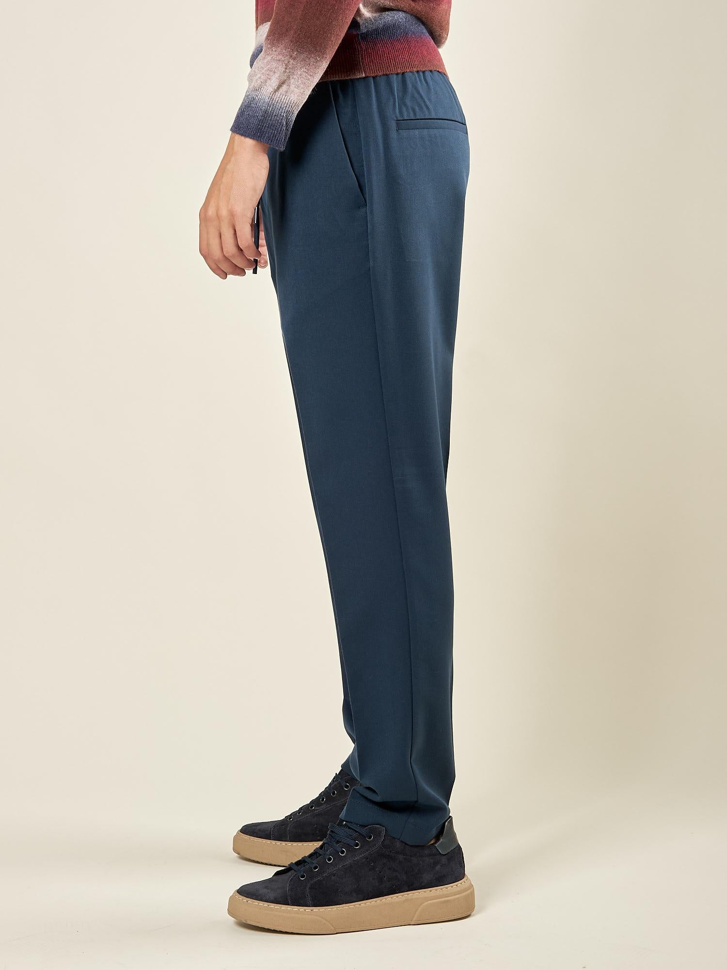 Pantalone da Uomo Invernale Elasticizzato. Modello Pantalaccio. OC1F2W5P07 BLU OVER-D 