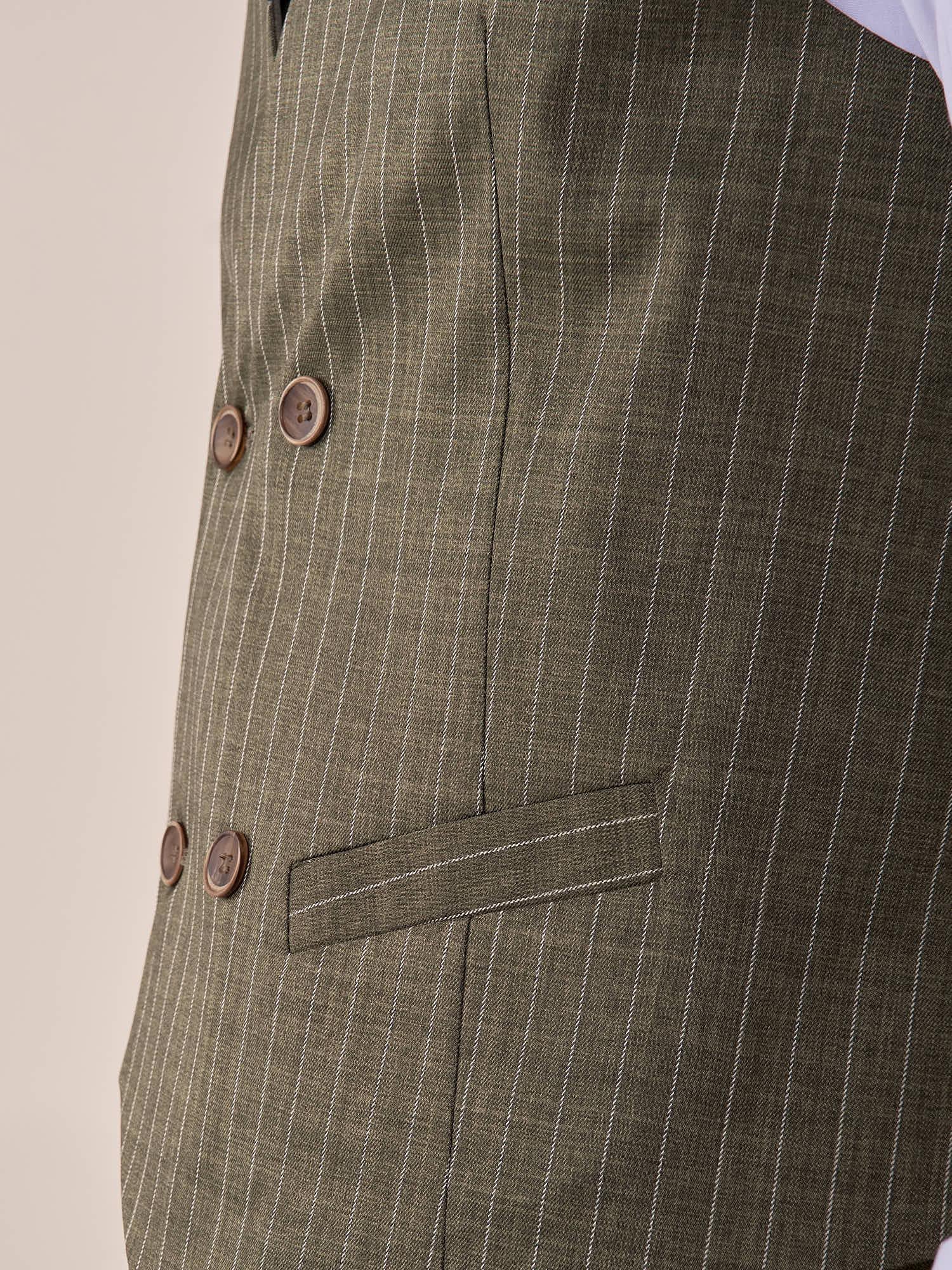 Gilet doppio petto rigato uomo. OE1S2S5I03 MILITARE OVER-D 