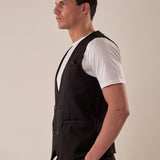 Gilet doppio petto uomo. GPE508 NERO BLACKSUNDAY 