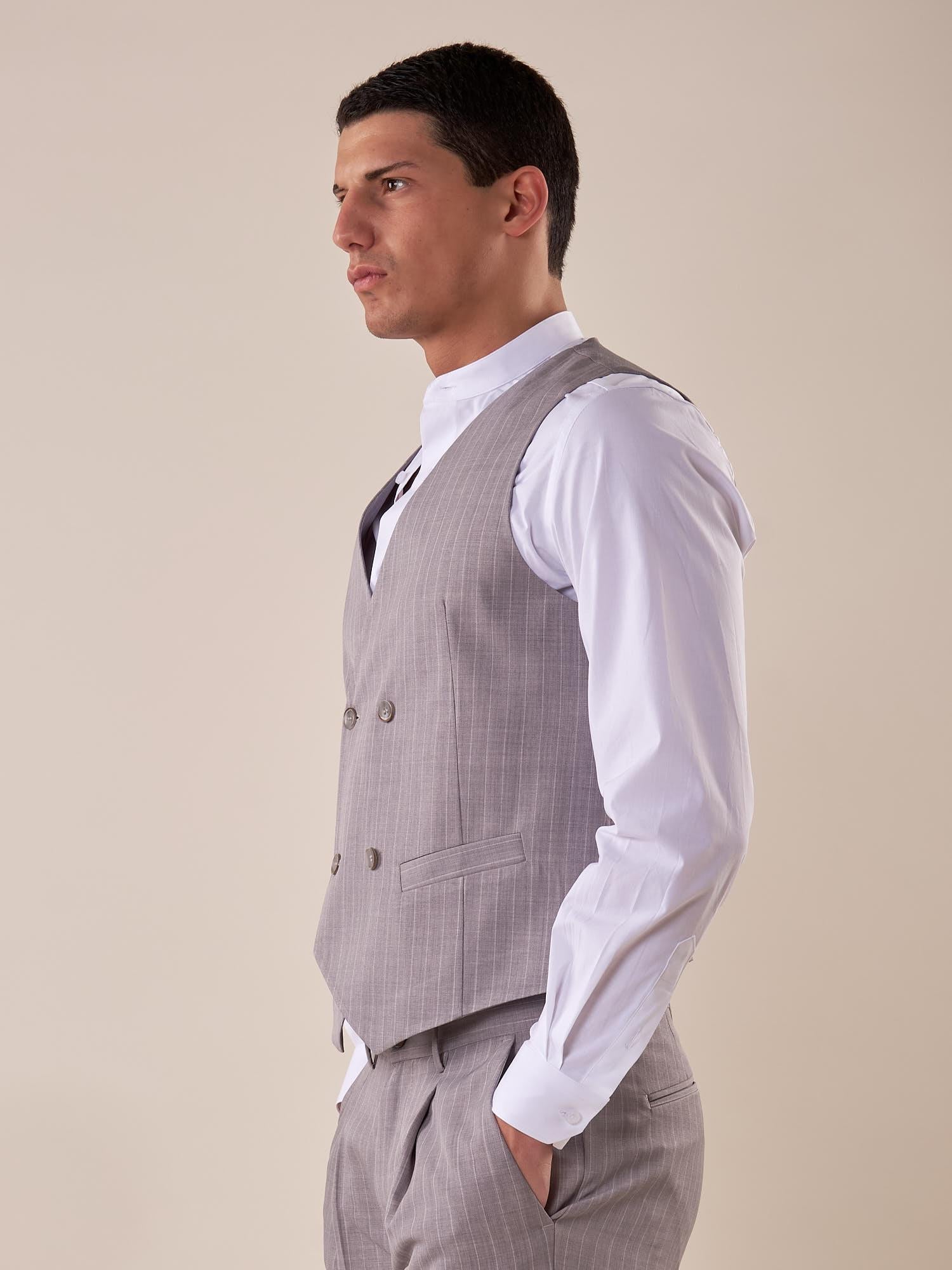 Gilet doppio petto classico uomo. OE1S2S5I03 GRIGIO OVER-D 