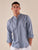 Camicia da uomo in lino e cotone a manica lunga con collo alla coreana. M49069 CIELO GUY Uomo