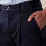 Pantalone una pence modello tapred fit con risvolto uomo. OC1S2S5P07 BLU OVER-D 