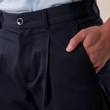 Pantalone una pence modello tapred fit con risvolto uomo. OC1S2S5P07 BLU OVER-D 