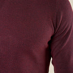 Maglia Uomo Girocollo Manica Lunga in Misto Viscosa con Micro Disegno CON/4034225 BAROLO CONSENSO 