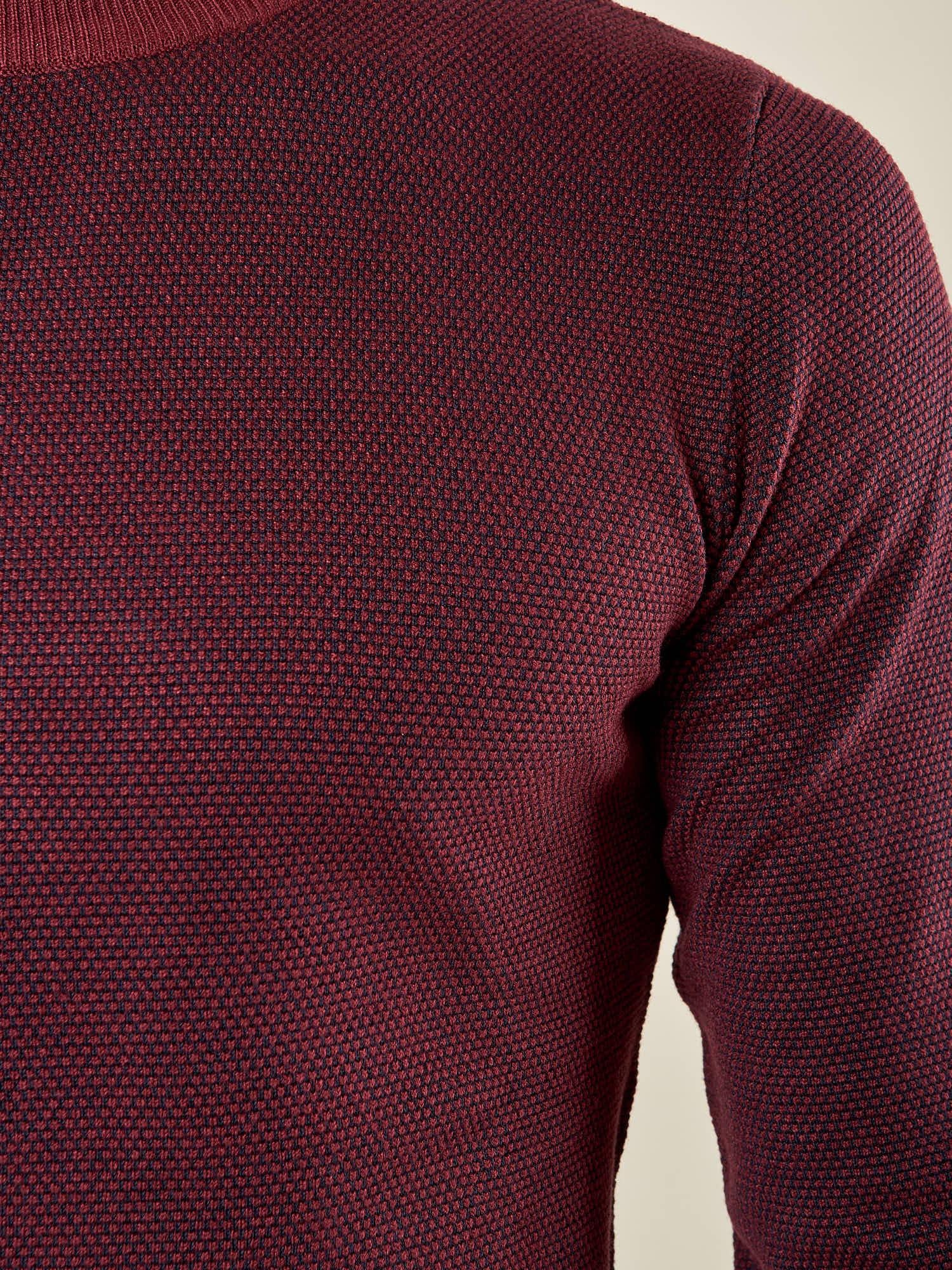 Maglia Uomo Girocollo Manica Lunga in Misto Viscosa con Micro Disegno CON/4034225 BAROLO CONSENSO 