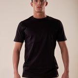 T-Shirt manica corta cotone mercerizzato uomo. OC1S2S5T10 NERO OVER-D 