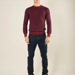 Maglia Uomo Girocollo Manica Lunga in Misto Viscosa con Micro Disegno CON/4034225 BAROLO CONSENSO 
