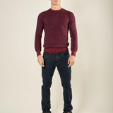Maglia Uomo Girocollo Manica Lunga in Misto Viscosa con Micro Disegno CON/4034225 BAROLO CONSENSO 