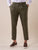 Pantalone rigato una  pince tapered fit tasche doppio filetto.