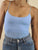 Body Donna con spallina stretta in tessuto elasticizzato effetto second skin.