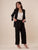 Pantalone Donna elegante a palazzo con bottoni decorativi.