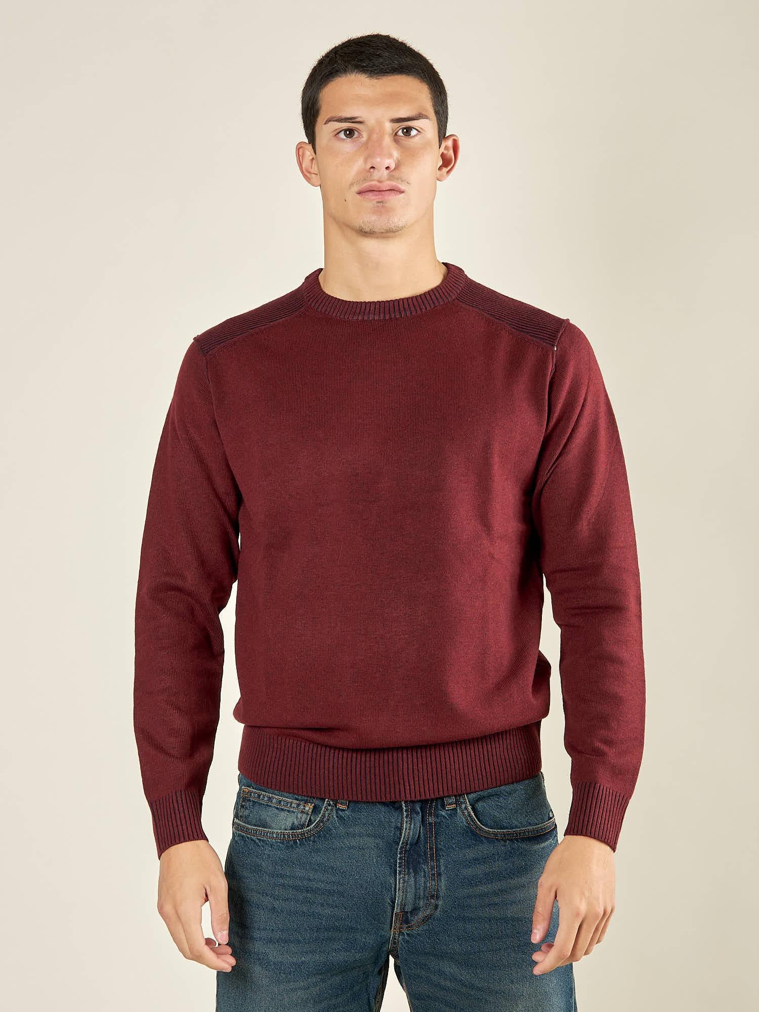 Maglia Uomo Invernale Manica Lunga in Poly Wool Finezza 12 con Costine Spalla. CON4130225 BAROLO CONSENSO 