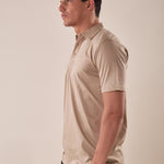 Polo manica corta 100% cotone mercerizzato uomo. OC1S2S5O01 GREIGE OVER-D 