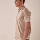 Polo manica corta 100% cotone mercerizzato uomo. OC1S2S5O01 GREIGE OVER-D 