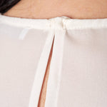 Blusa Donna Curvy Girocollo  Manica Lunga con Dettaglio Gioiello e Pience Frontali. F196YBFPEG PANNA Lizalù 