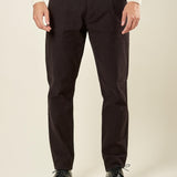 Pantalone da Uomo Invernale in Cotone Elasticizzato con Pinces Vestibilità Regolare. M49448 NERO GUY 