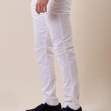 Pantalone tasca all'america cotone elasticizzato uomo. PSE1744H BIANCO HAMAKI-HO Uomo 