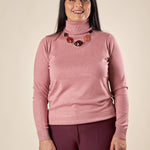 Dolcevita Donna Curvy in viscosa manica lunga basico ed essenziale. F712YBF02L CIPOLLA Lizalù 