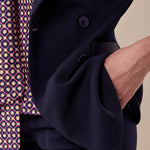 Complet tessuto crepe manica 3/4 donna. TA001980 BLU ARTIGLI 