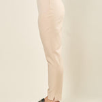 Pantalone donna in tessuto tecnico. Lunghezza alla caviglia con spacchetto laterale e zip invisibile. PA003491 ONICE ARTIGLI 