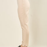 Pantalone donna in tessuto tecnico. Lunghezza alla caviglia con spacchetto laterale e zip invisibile. PA003491 ONICE ARTIGLI 