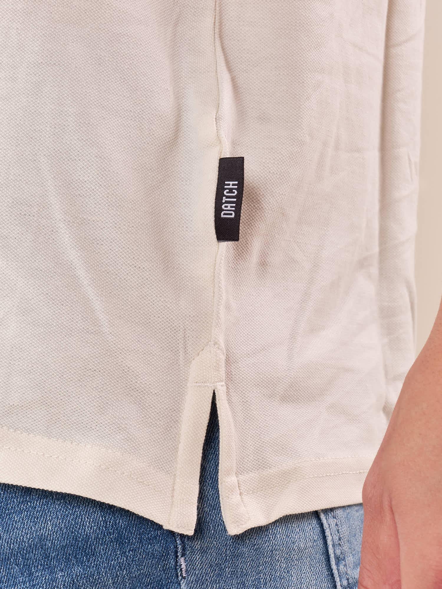 Polo manica corta cotone elasticizzato. DM1881 LUNAR WHITE DATCH 