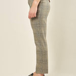 Pantalone donna in Principe di Galles. Eleganza sartoriale e vestibilità confortevole. PA003808 BEIGE/MORO ARTIGLI 