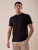 Men's short-sleeved stretch pique cotton T-Shirt.