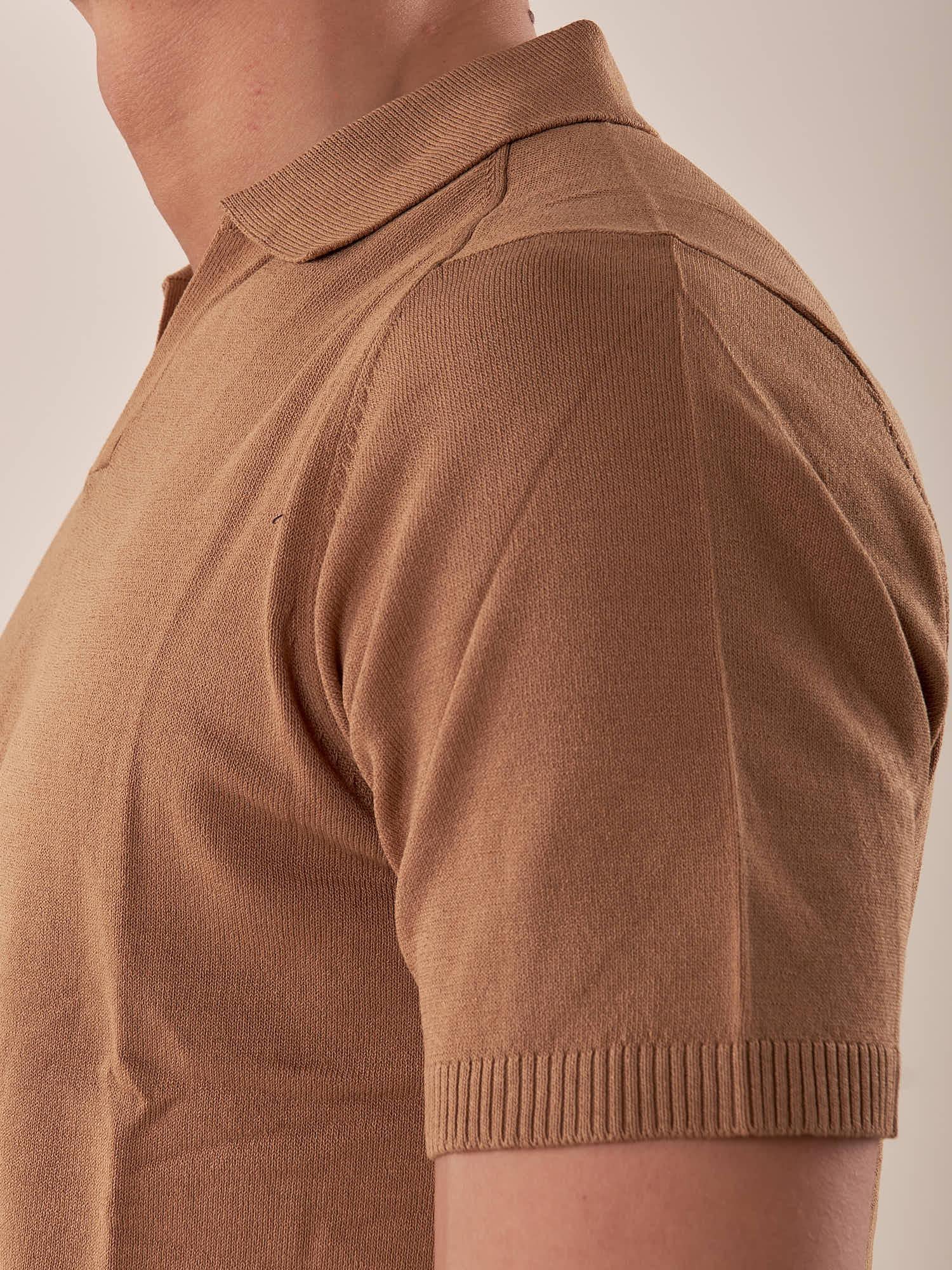 Polo manica corta collo derby viscosa tessuto crepe finezza 12 uomo. CON2152125 BISCOTTO CONSENSO 