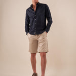 Camicia Uomo Manica Lunga 100% cotone. M48643 BLU SUPERIOR VINTAGE Uomo 