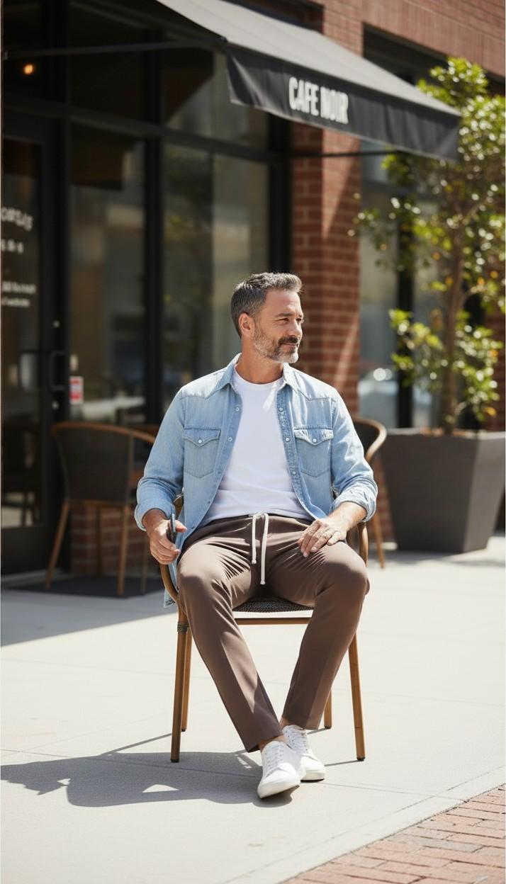 Pantalone Uomo Modello Pantalaccio Slim Fit con Laccetto OC1S2S6P08 MORO OVER-D Uomo 