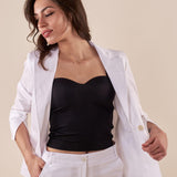 Giacca Donna raso di cotone manica 3/4. ROMI/4009 BIANCO ROMIHO 