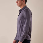 Camicia manica lunga micro piquet uomo. OC1S2S5C35 BLU OVER-D Uomo 