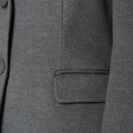 Cappotto donna monopetto. Due bottoni, tasca a pattina e vestibilità affiancata. CP003189 GRIGIO SCURO ARTIGLI 