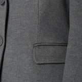 Cappotto donna monopetto. Due bottoni, tasca a pattina e vestibilità affiancata. CP003189 GRIGIO SCURO ARTIGLI 