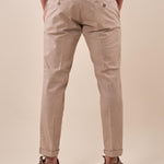 Pantalone Uomo Capri Slim in Cotone Elasticizzato con Tasche allAmericana GPE500 SABBIA BLACKSUNDAY 
