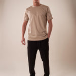 T-Shirt manica corta cotone mercerizzato uomo. OC1S2S5T10 GREIGE OVER-D Uomo 