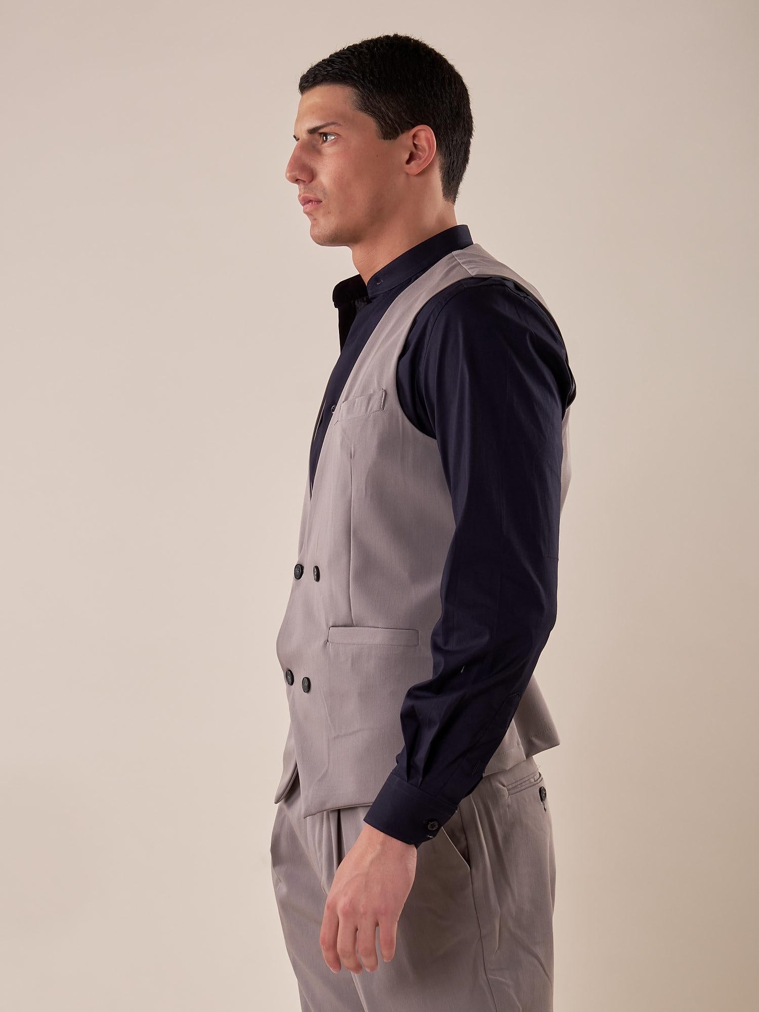 Gilet doppio petto uomo. GPE508 GRIGIO BLACKSUNDAY 